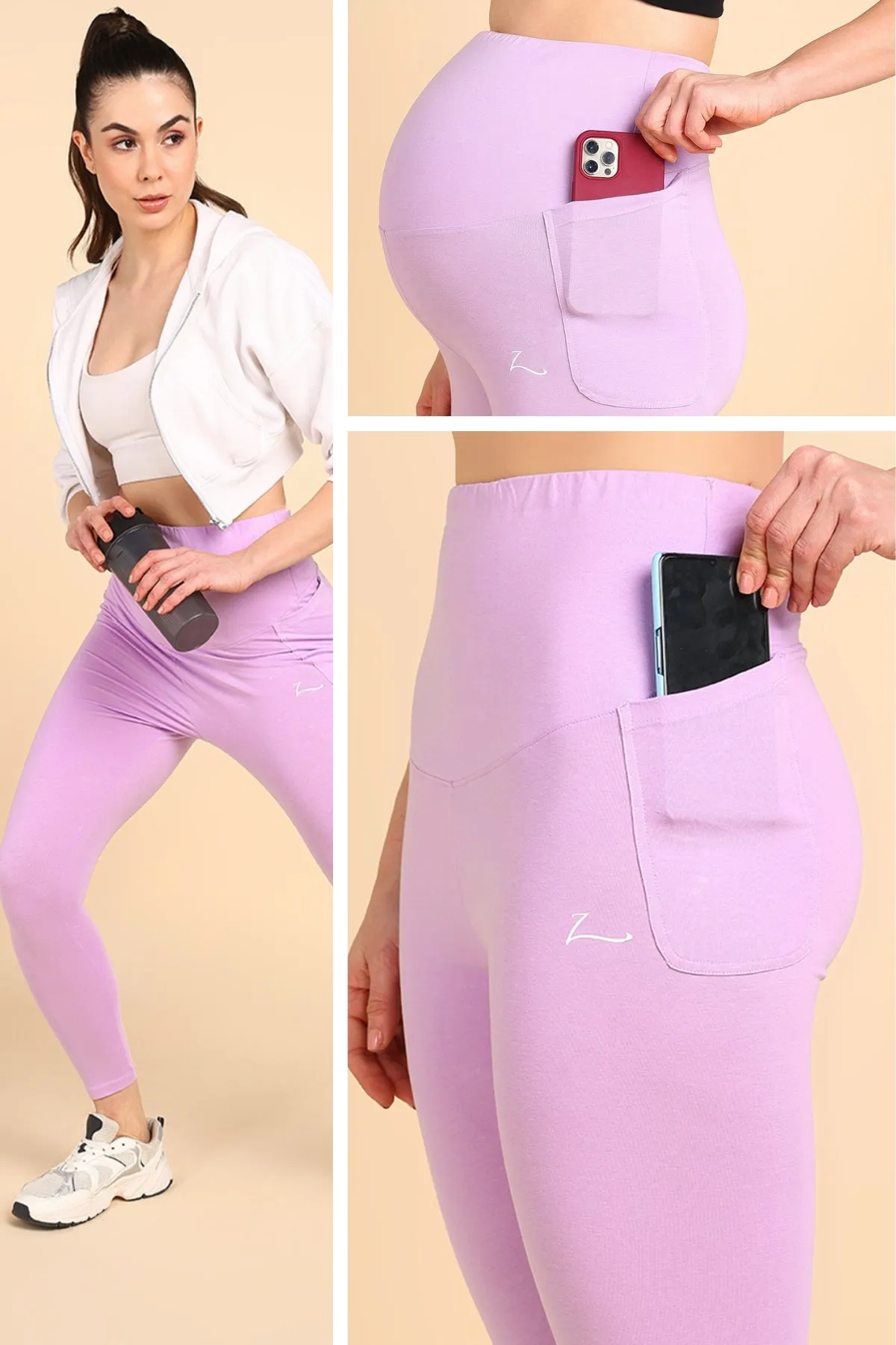 247 Zactive™ Lavender Maternity Legging (Pregnancy & Postpartum)